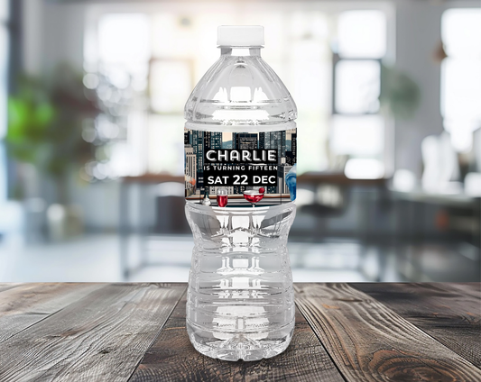 15th Birthday Water Bottle Label