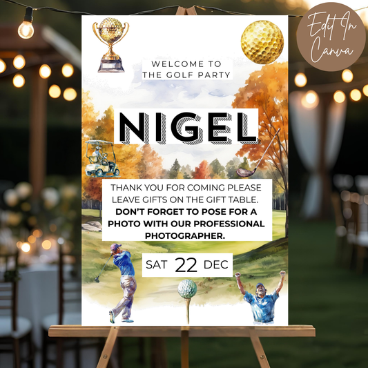 60th Birthday Welcome Sign Male
