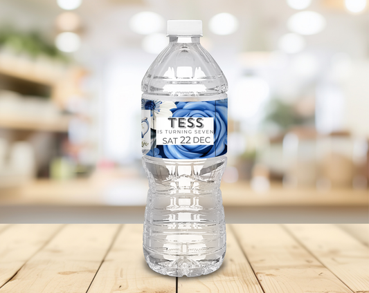 7th Birthday Water Bottle Label