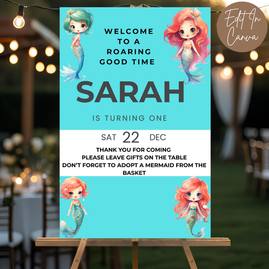 1st Birthday Welcome Sign