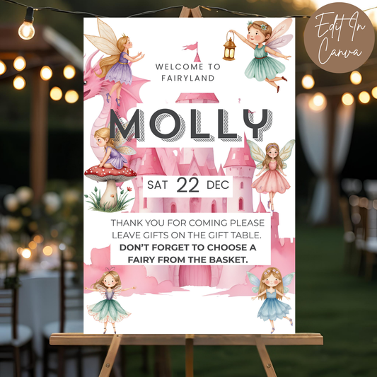 8th Birthday Welcome Sign