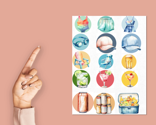 Pool Party Sticker Sheet