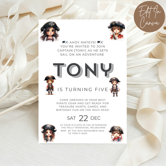5th Birthday Invitation