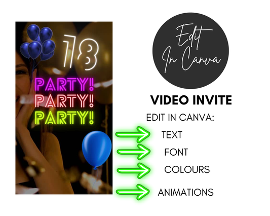 18th Birthday Video Invitation