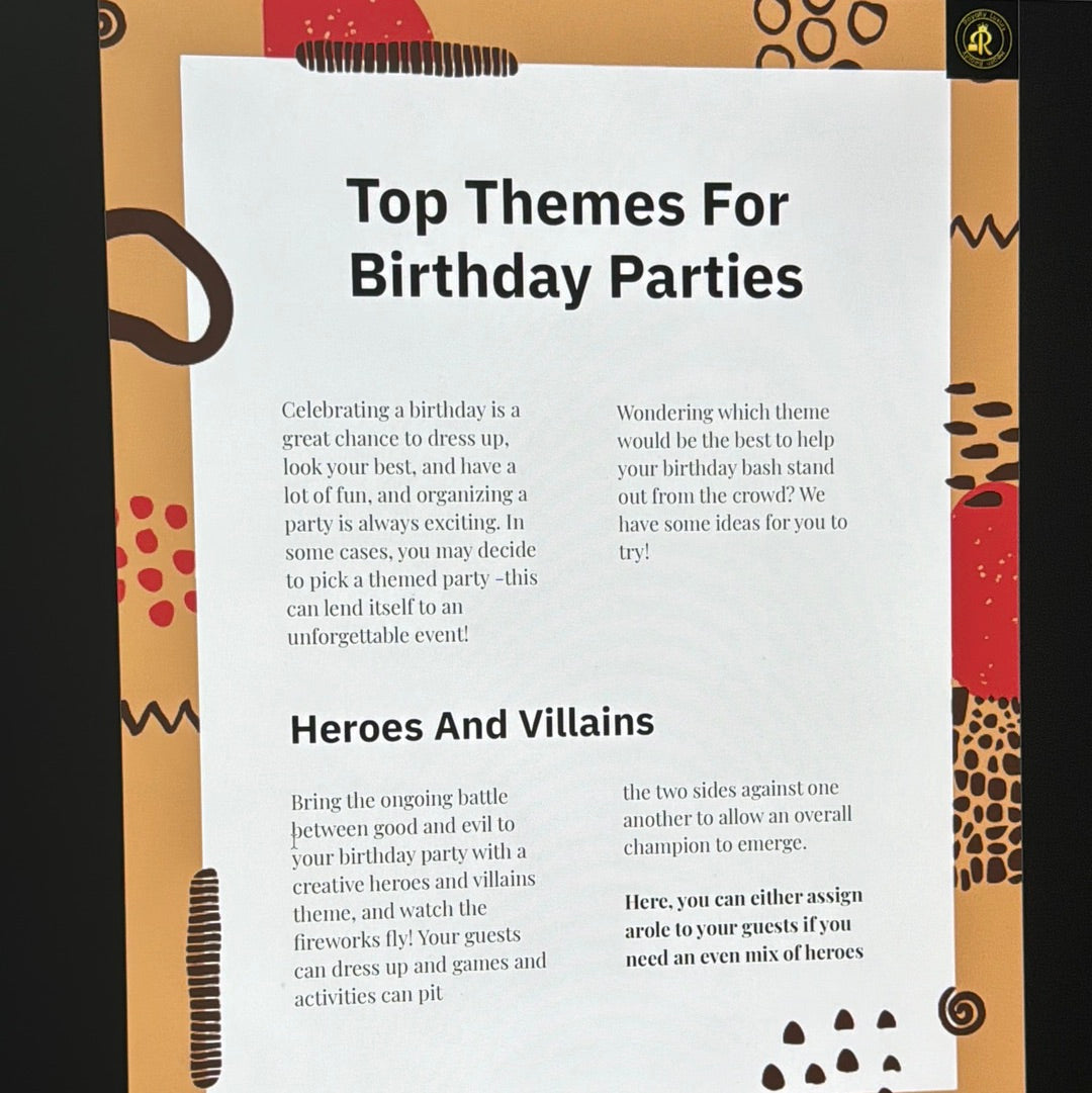 Top Themes For Birthday Parties