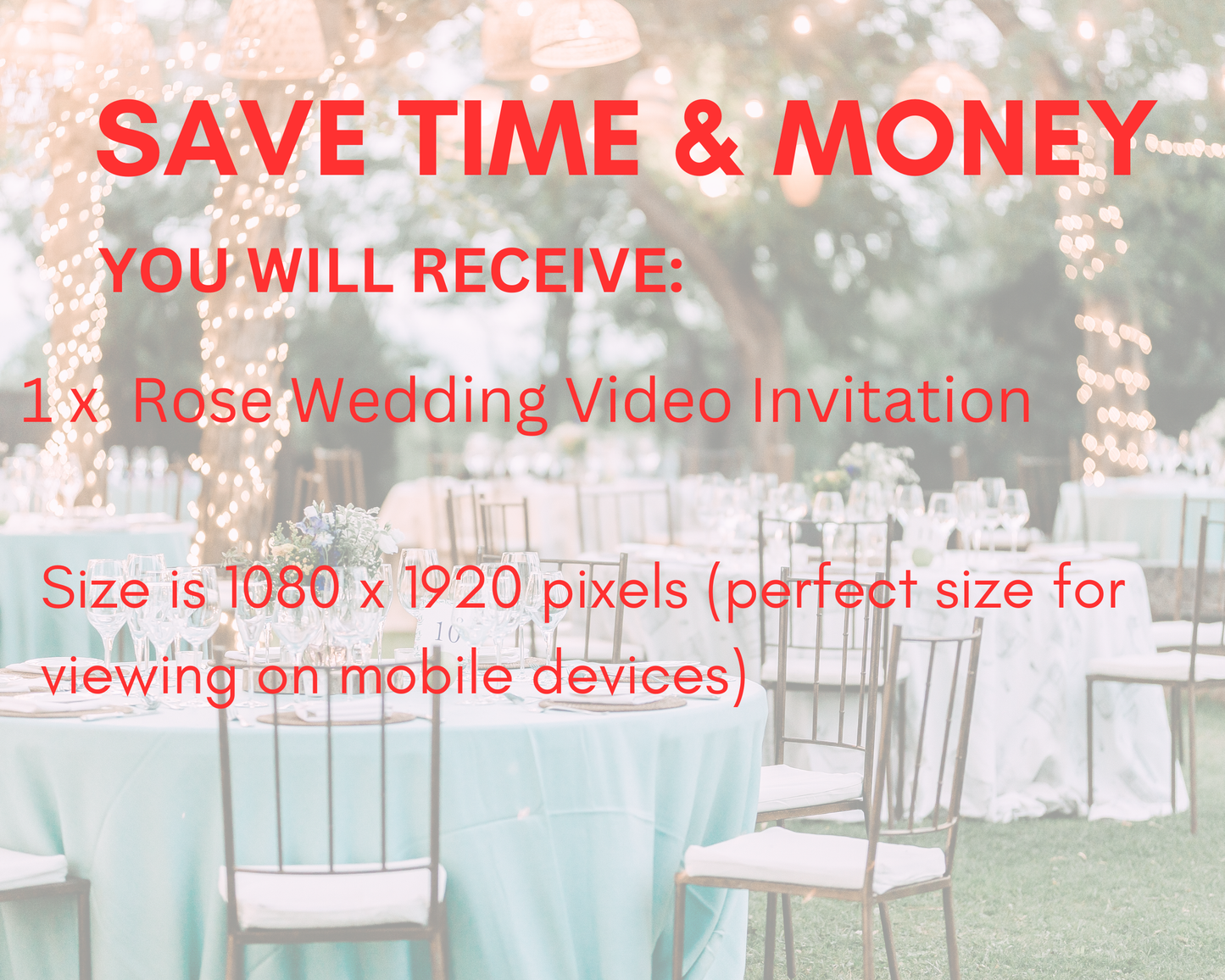 Rose Wedding Video Invitation