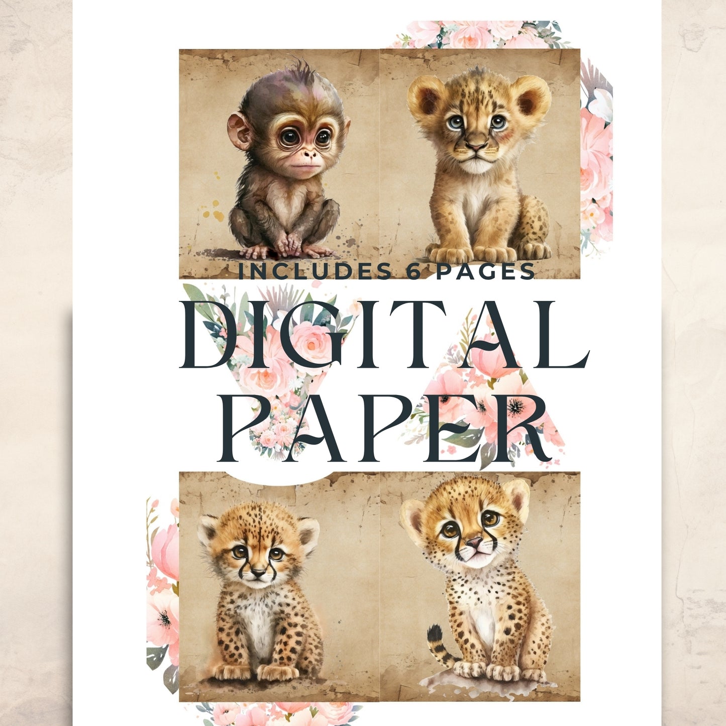 Zoo Animals Mini Envelopes