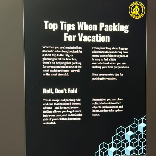 Top Tips When Packing For Vacation