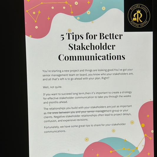 Five Tips For Better Stakeholder Communications
