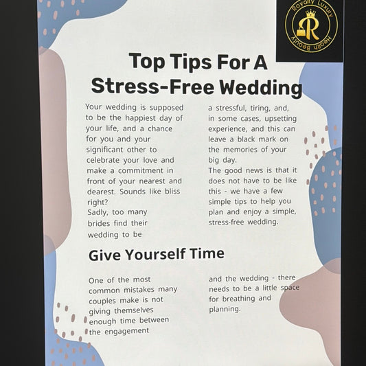 Top Tips For A Stress-Free Wedding