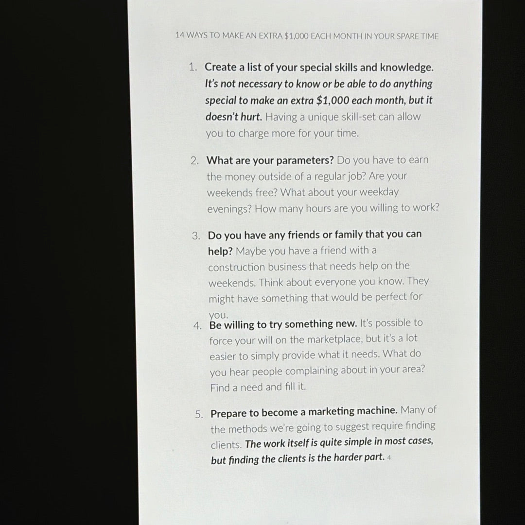 14 ways To Make An Extra $1000 Each Month