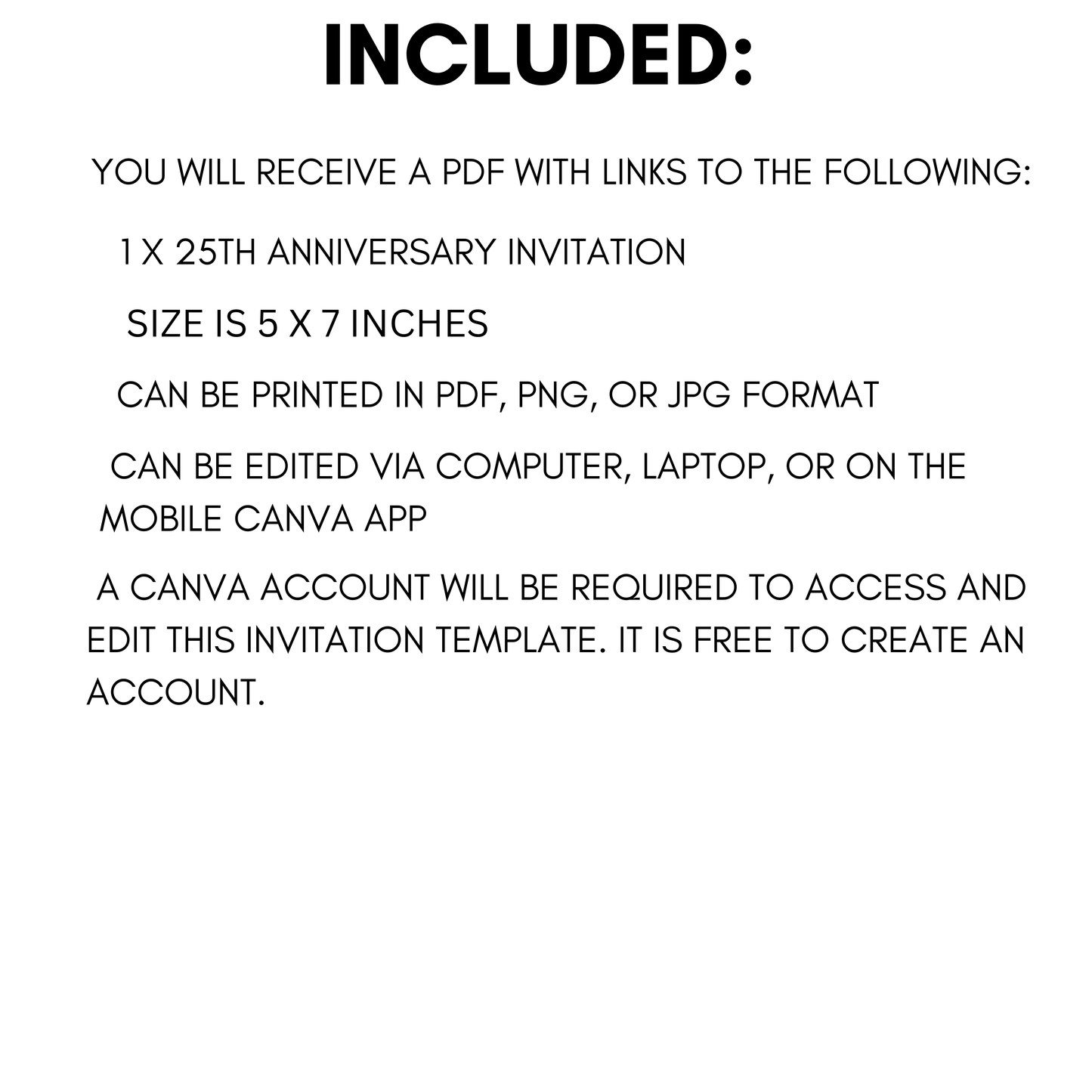 25th Anniversary Invitation