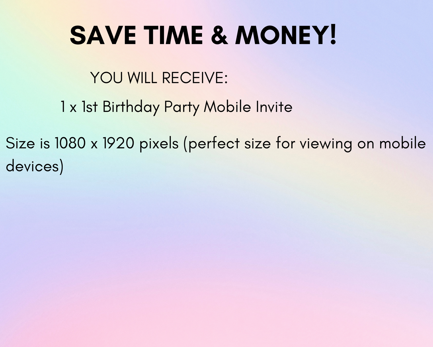 1st Birthday Invitation Download and Print