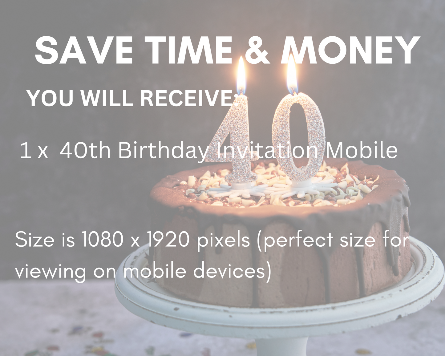 40th Birthday Girls Invitation