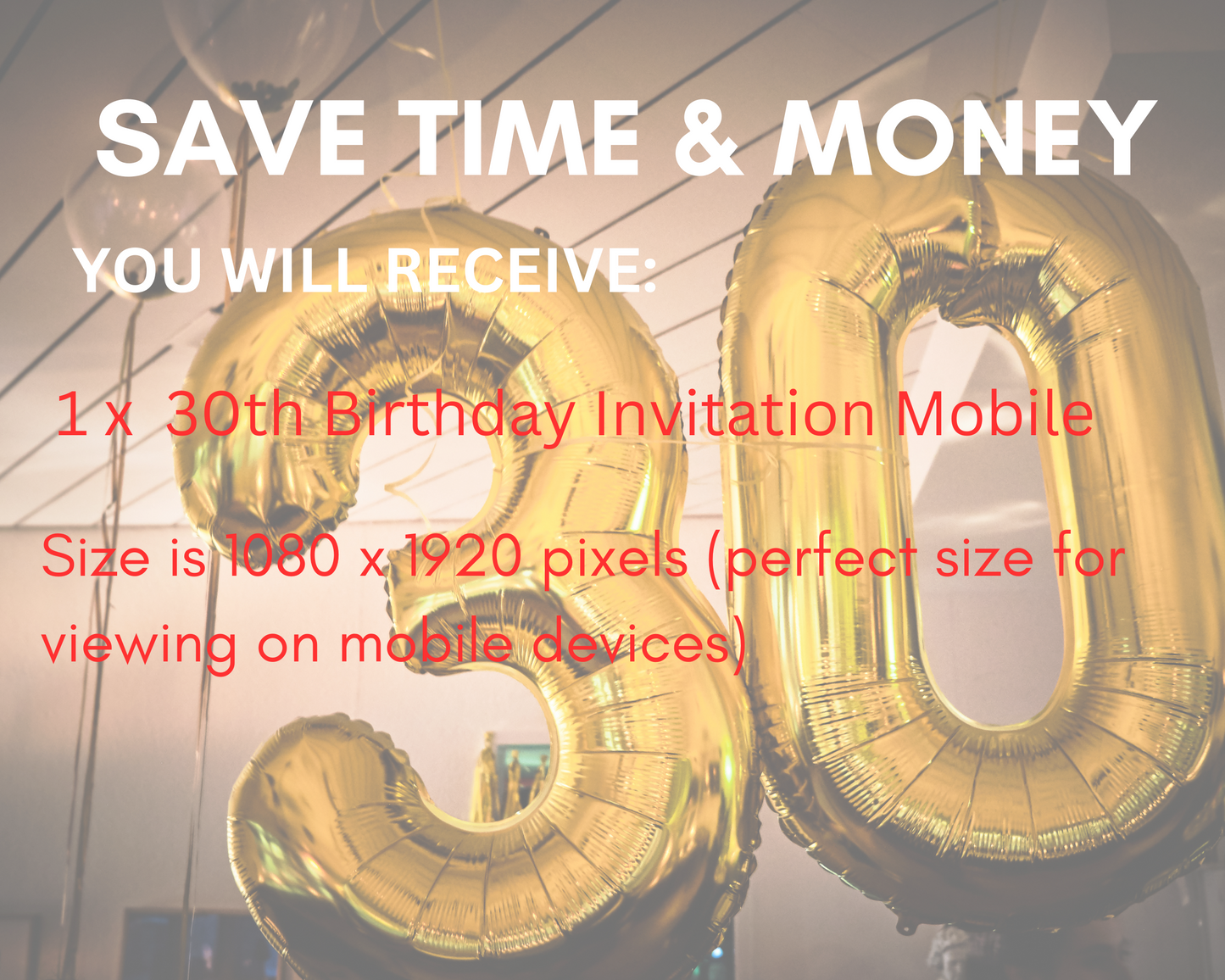 30th Birthday Invitation Retro