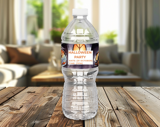 Halloween Water Bottle Label