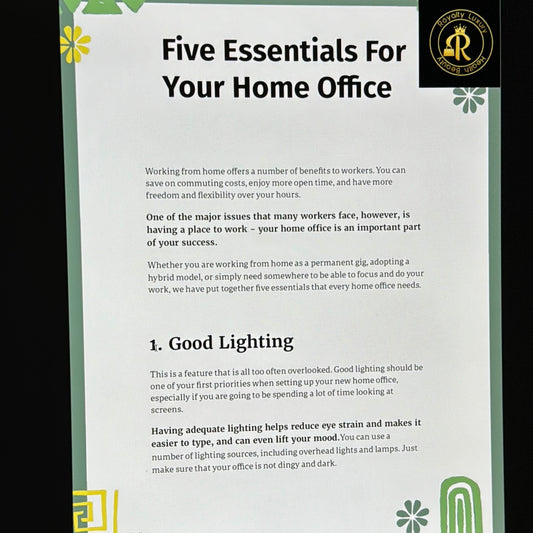 Five Essentials For Your Home Office