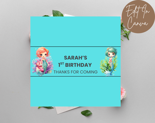 1st Birthday Chocolate Bar Wrapper