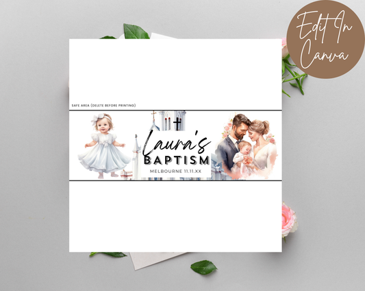 Baptism Hershey Chocolate Bar Wrapper Female