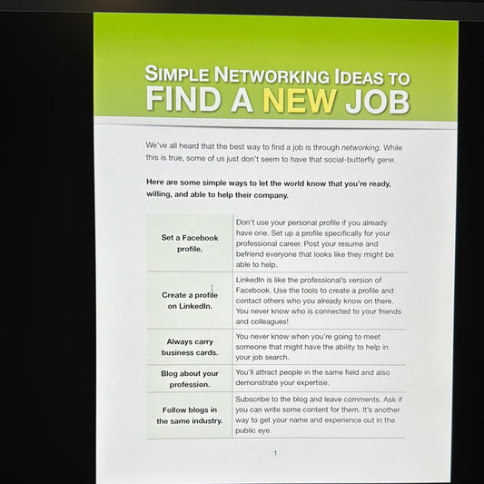 Simple Networking Ideas To Find A Job