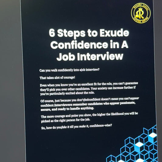 Six Steps To Exude Confidence in A Job Interview