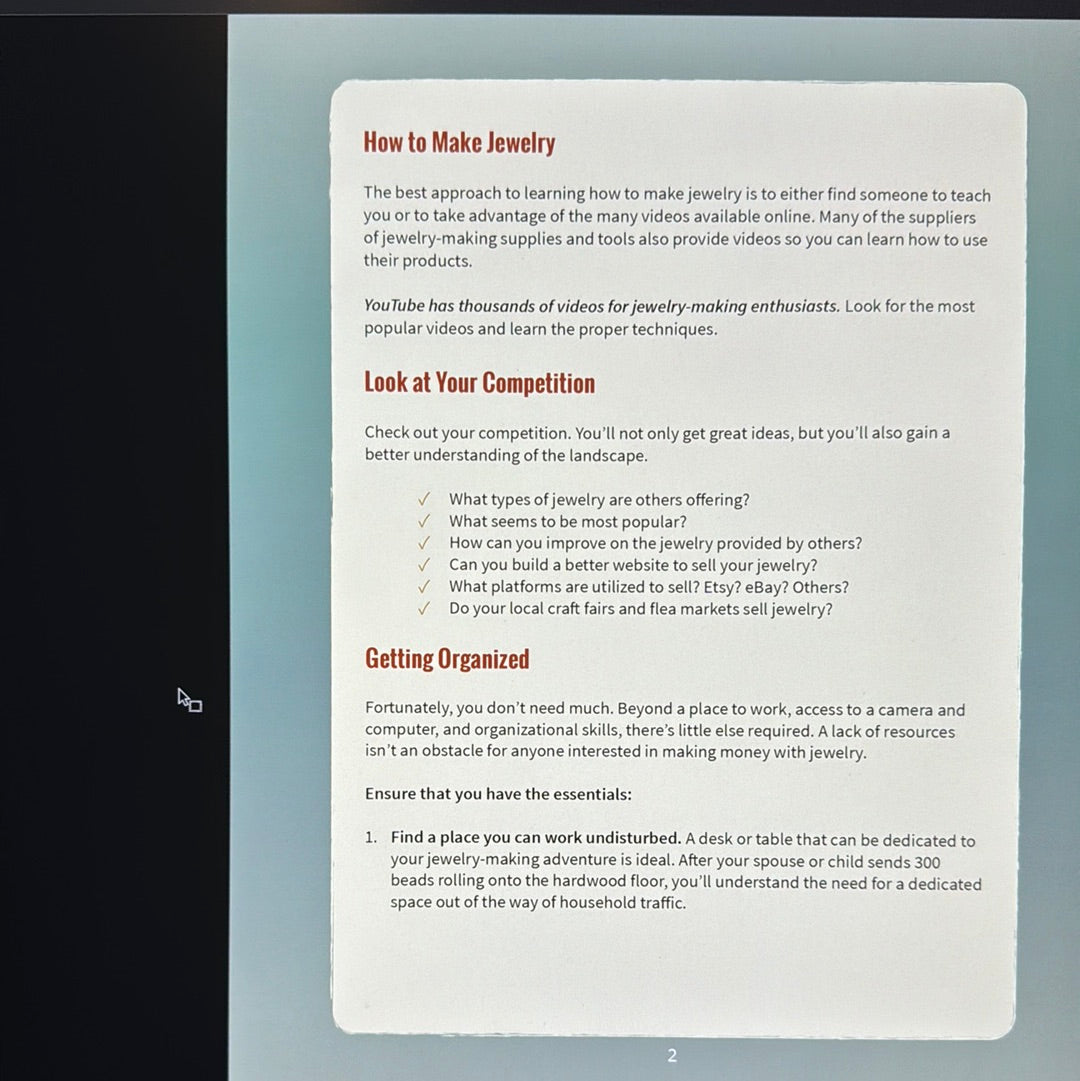 Income Boost Blueprint Handcrafting Jewelry