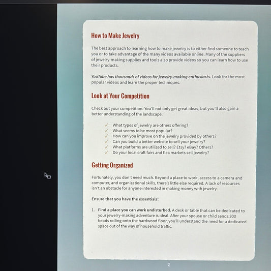 Income Boost Blueprint Handcrafting Jewelry