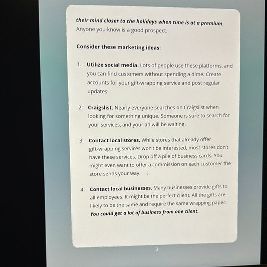 Income Boost Blueprint Part-Time Gift-Wrapping Service