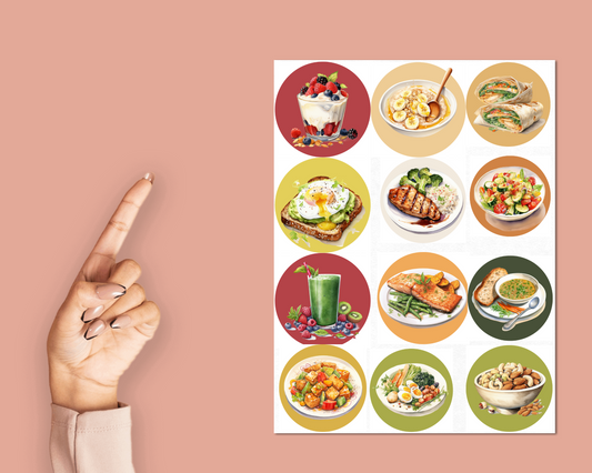 Food Sticker Sheet | Royalty Luxury Health and Beauty