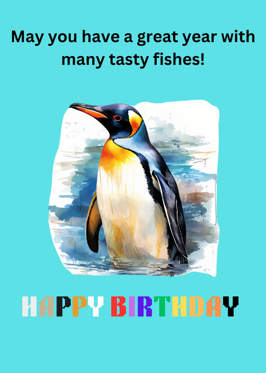 Penguin Birthday Card