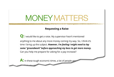 Money Matters Requesting A Raise