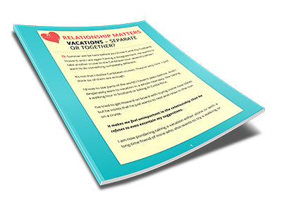 Relationship Matters Vacations - Separate Or Together?