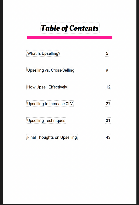 Upselling Ebook