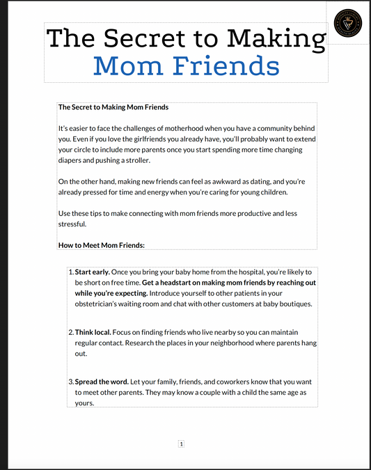 The Secret To Making Mom Friends