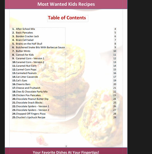 Most Wanted Kids Recipes