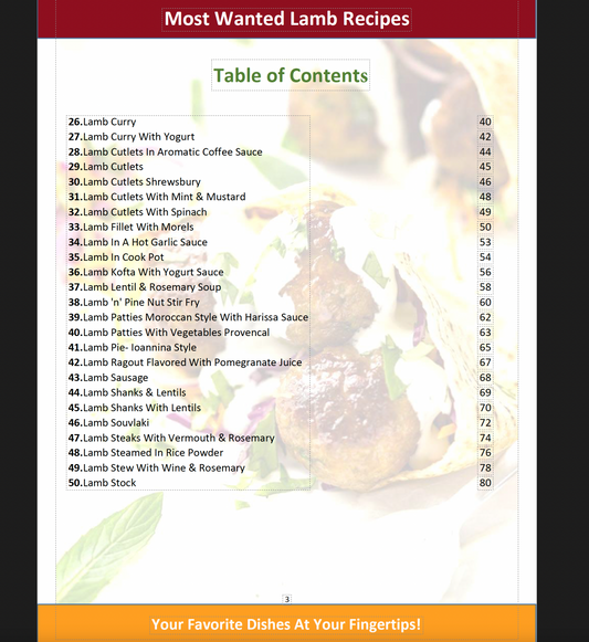 Most Wanted Lamb Recipes