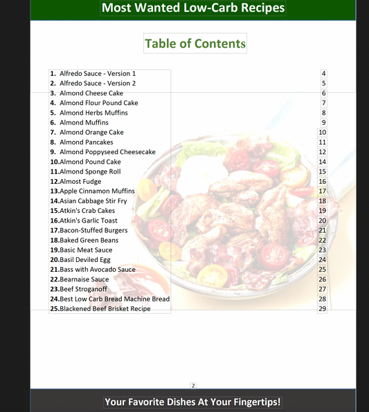 Most Wanted Low-Carb Recipes