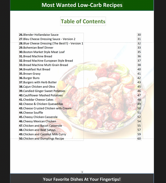 Most Wanted Low-Carb Recipes