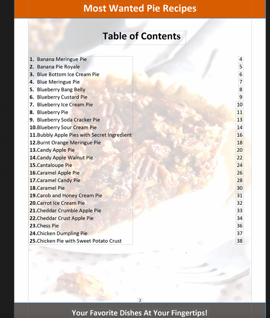 Most Wanted Pie Recipes