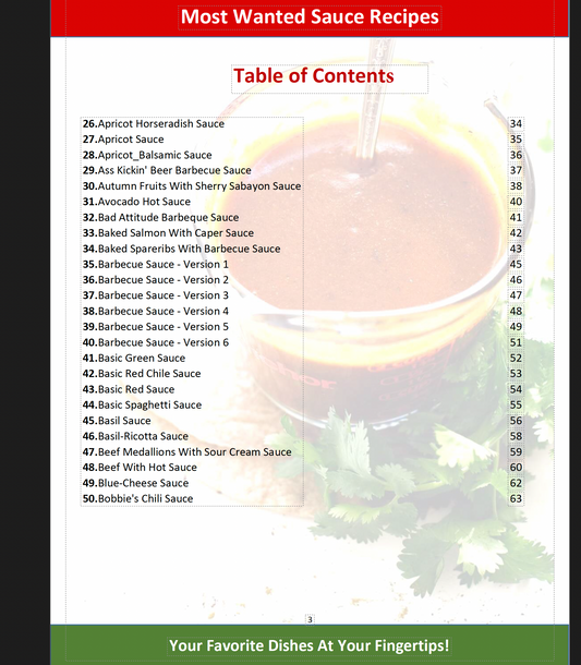 Most Wanted Sauce Recipes