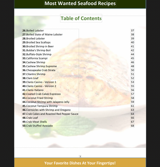 Most Wanted Seafood Recipes