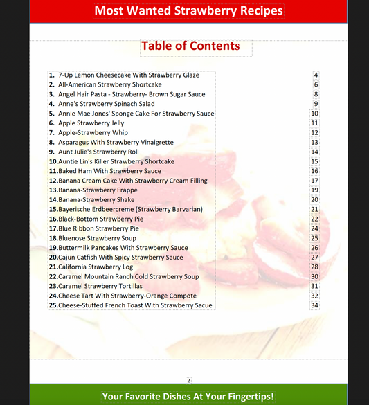 Most Wanted Strawberry Recipes