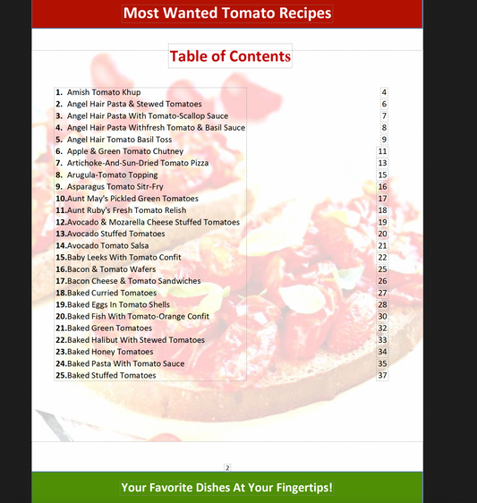 Most Wanted Tomato Recipes