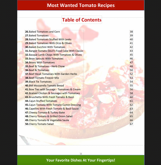 Most Wanted Tomato Recipes