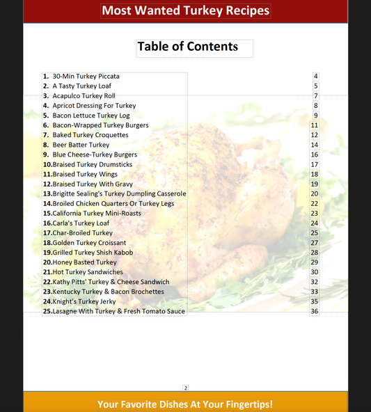 Most Wanted Turkey Recipes