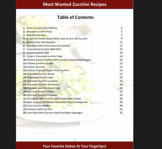 Most Wanted Zucchini Recipes