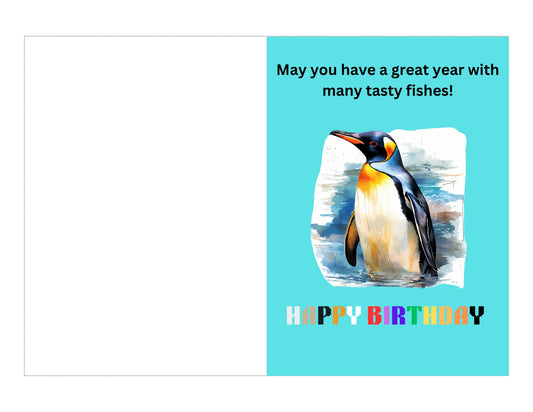 Penguin Birthday Card