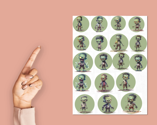 Zombie Sticker Sheet