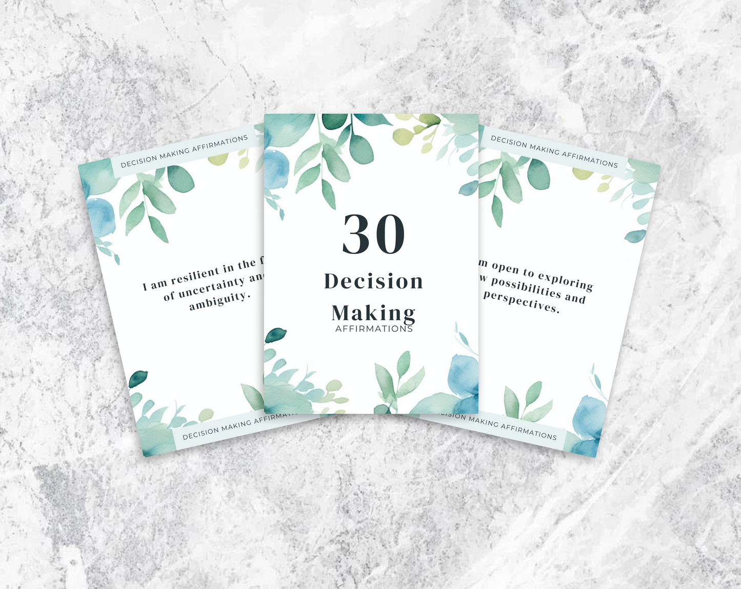 30 Decision Making Affirmation Cards
