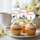 3rd Birthday Cupcake Toppers Girl